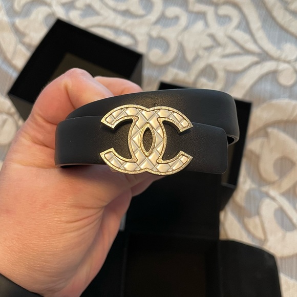 CHANEL Accessories - NIB - CHANEL Calfskin Double C Belt